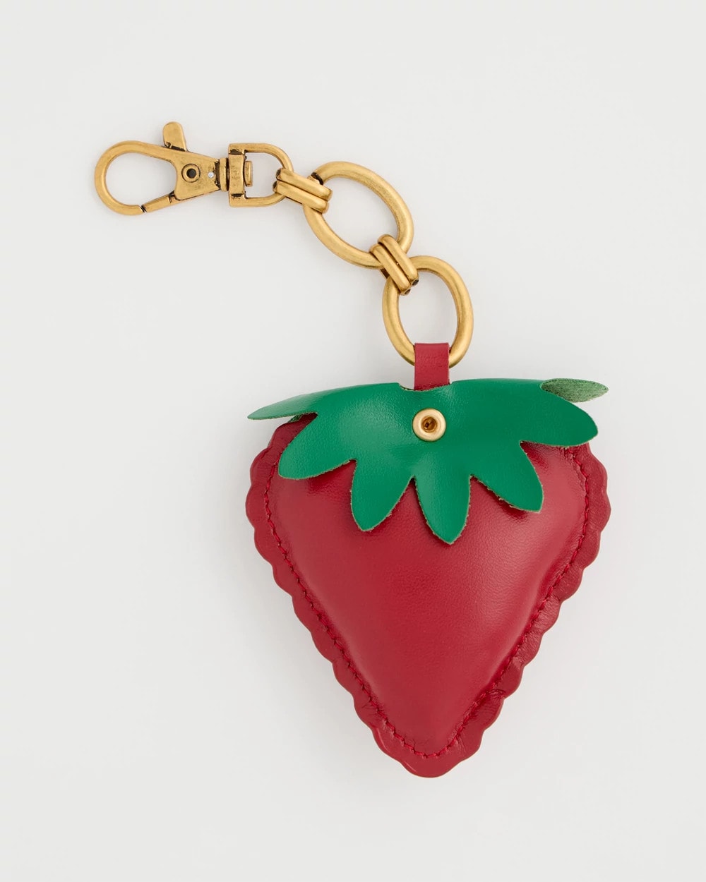 Chico's Online - Faux Leather Strawberry Bag Charm Key Chain