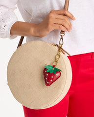 Chico's Online - Faux Leather Strawberry Bag Charm Key Chain