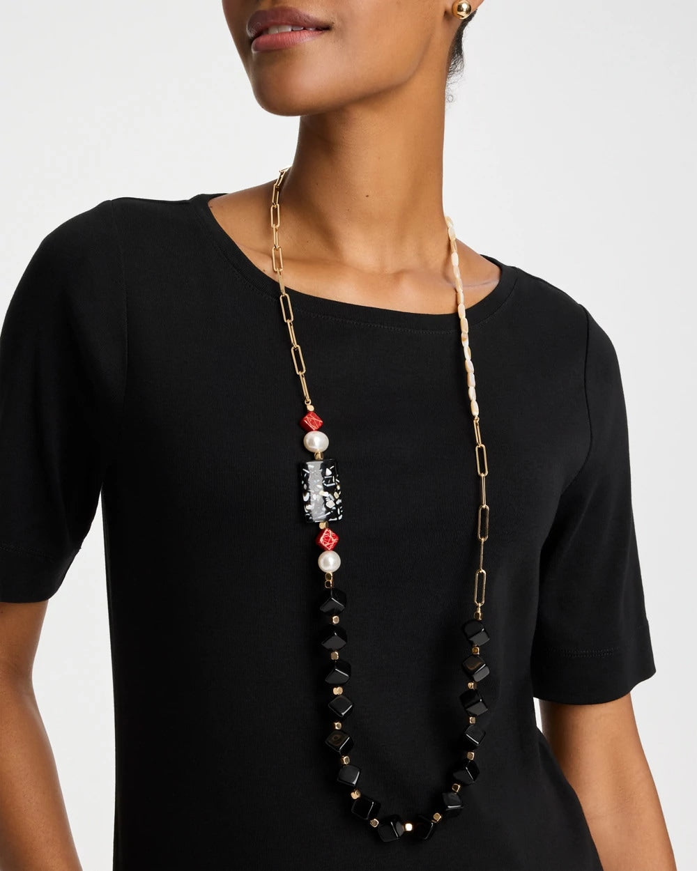 Chico's Online - Asymmetrical Long Single-Strand Necklace