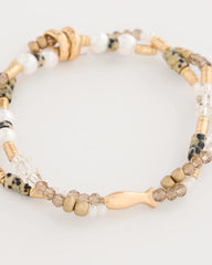 Chico's / Jasper Stone Beaded Stretch Bracelet