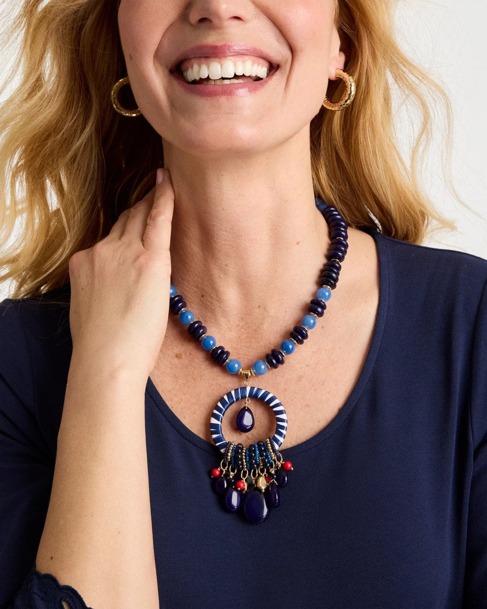 Chico's Online - Americana Mixed Media Pendant Necklace