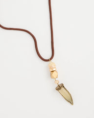 Chico's Outlet - Tooth Pendant Corded Necklace