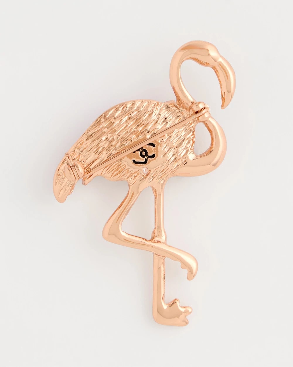 Chico's / Faux Pink Diamond Flamingo Brooch