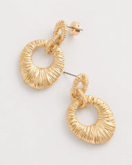 Chico's Sale - Crinkle Goldtone Doorknocker Earrings