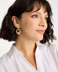 Chico's Sale - Crinkle Goldtone Doorknocker Earrings
