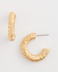 Chico's On Sale - Crinkle Goldtone Hoop Earrings