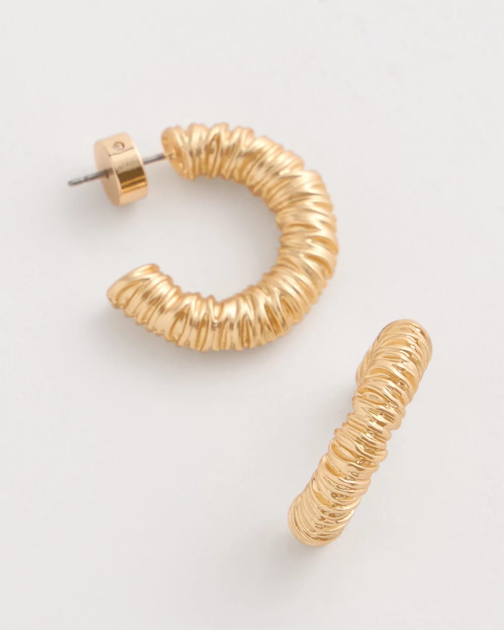 Chico's On Sale - Crinkle Goldtone Hoop Earrings