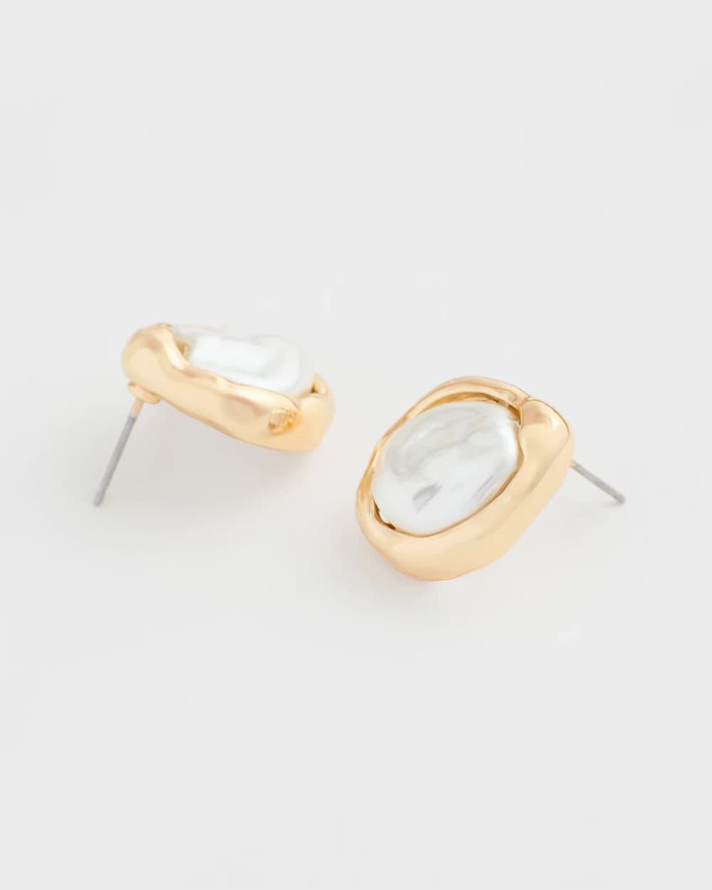 Chico's Outlet - Pearlescent Golden Rimmed Stud Earrings