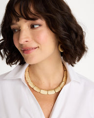 Chico's Online - Crinkle Goldtone Collar Necklace