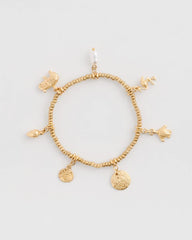 Chico's Outlet - Goldtone Stretch Charm Bracelet