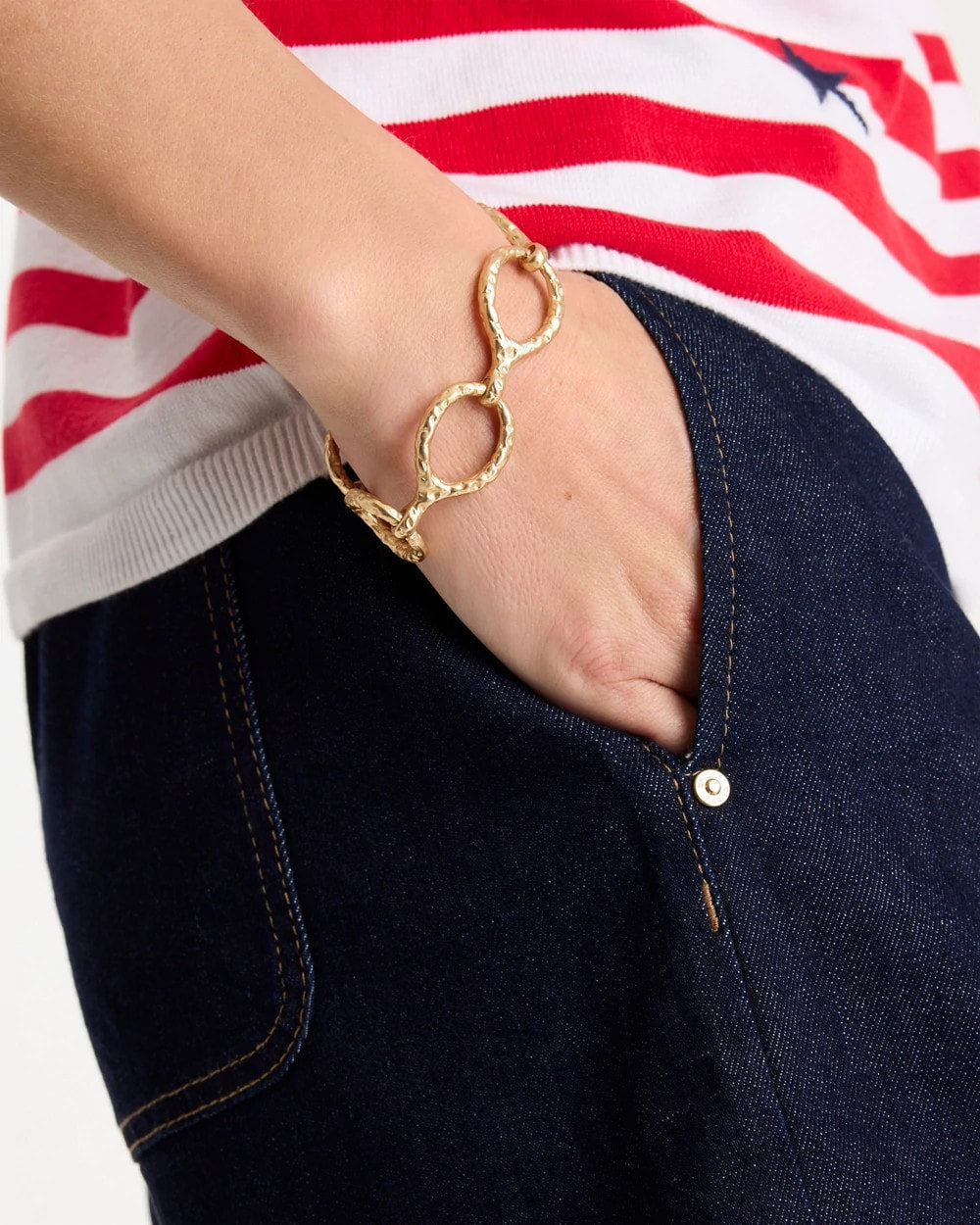 Chico's Online - Goldtone Open Link Toggle Bracelet