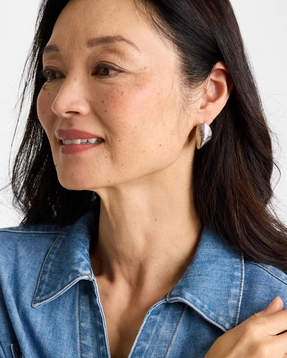 Chico's / Mixed Metal Shell Earrings