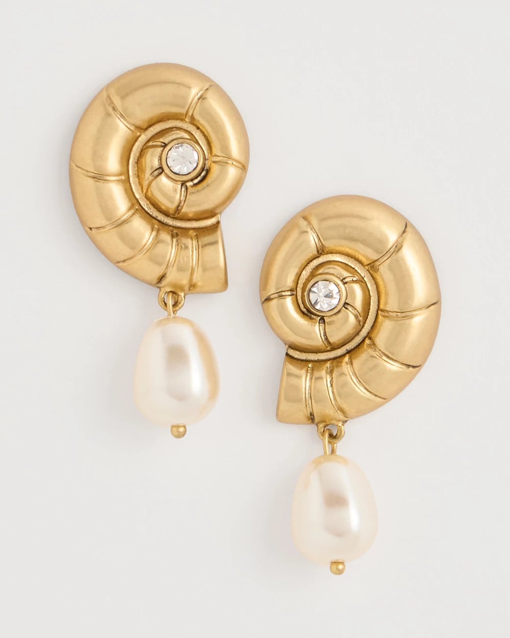Chico's Discount - Goldtone Spiral Shell Earrings