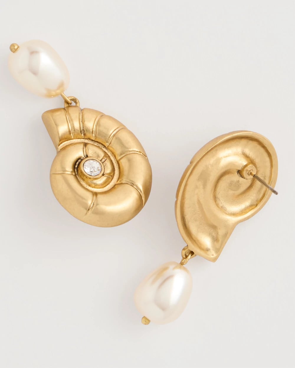 Chico's Discount - Goldtone Spiral Shell Earrings