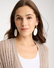 Chico's Outlet - Shell Oval Drop Earrings