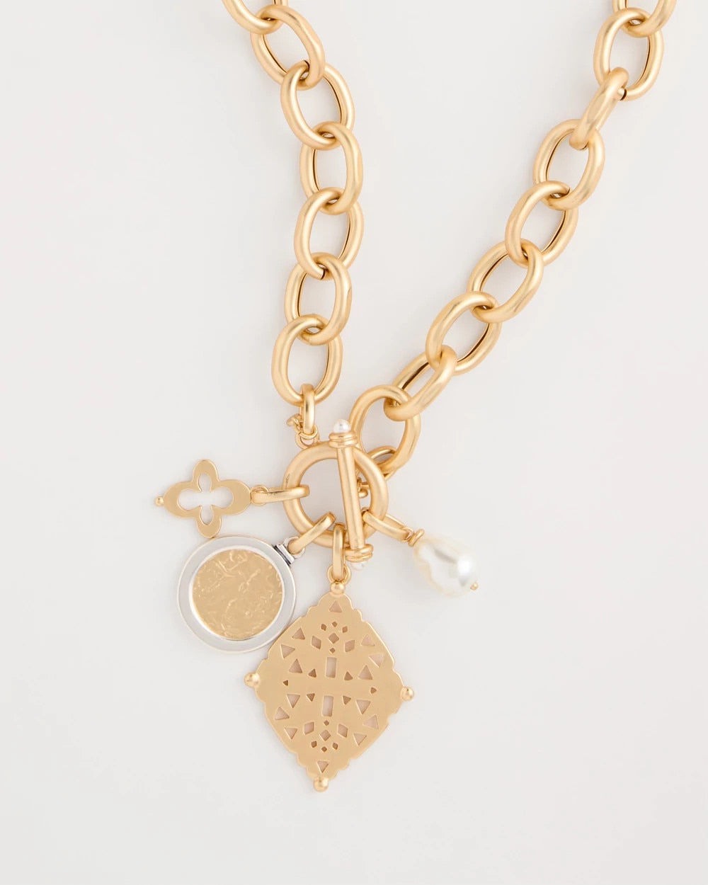 Chico's Discount - Toggle Cameo Charm Necklace