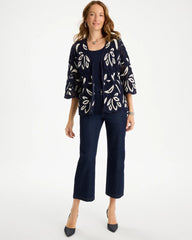 Chico's Sale - Woven Crochet Lace Contrast Kimono