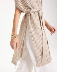 Chico's Outlet - Crochet Knit Belted Ruana