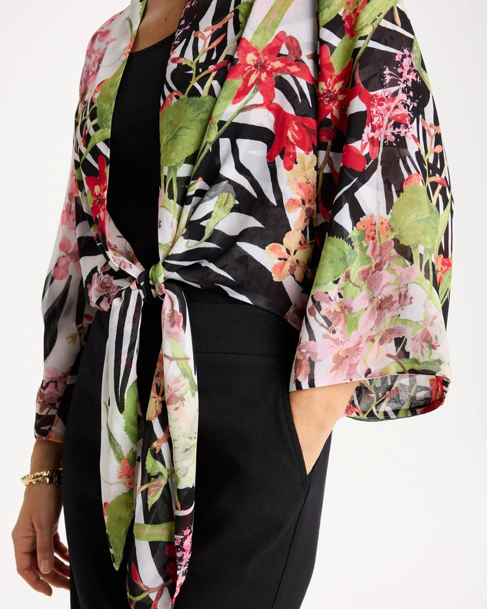 Chico's Online - Georgette Tie-Front Kimono