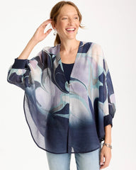 Chico's Discount - Woven Printed Cocoon Ruana