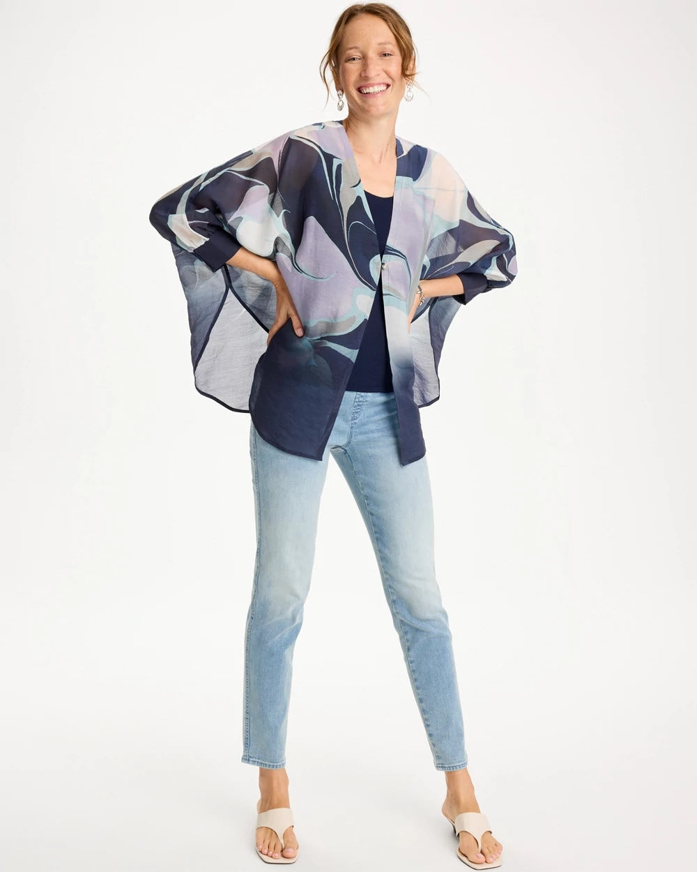 Chico's Discount - Woven Printed Cocoon Ruana