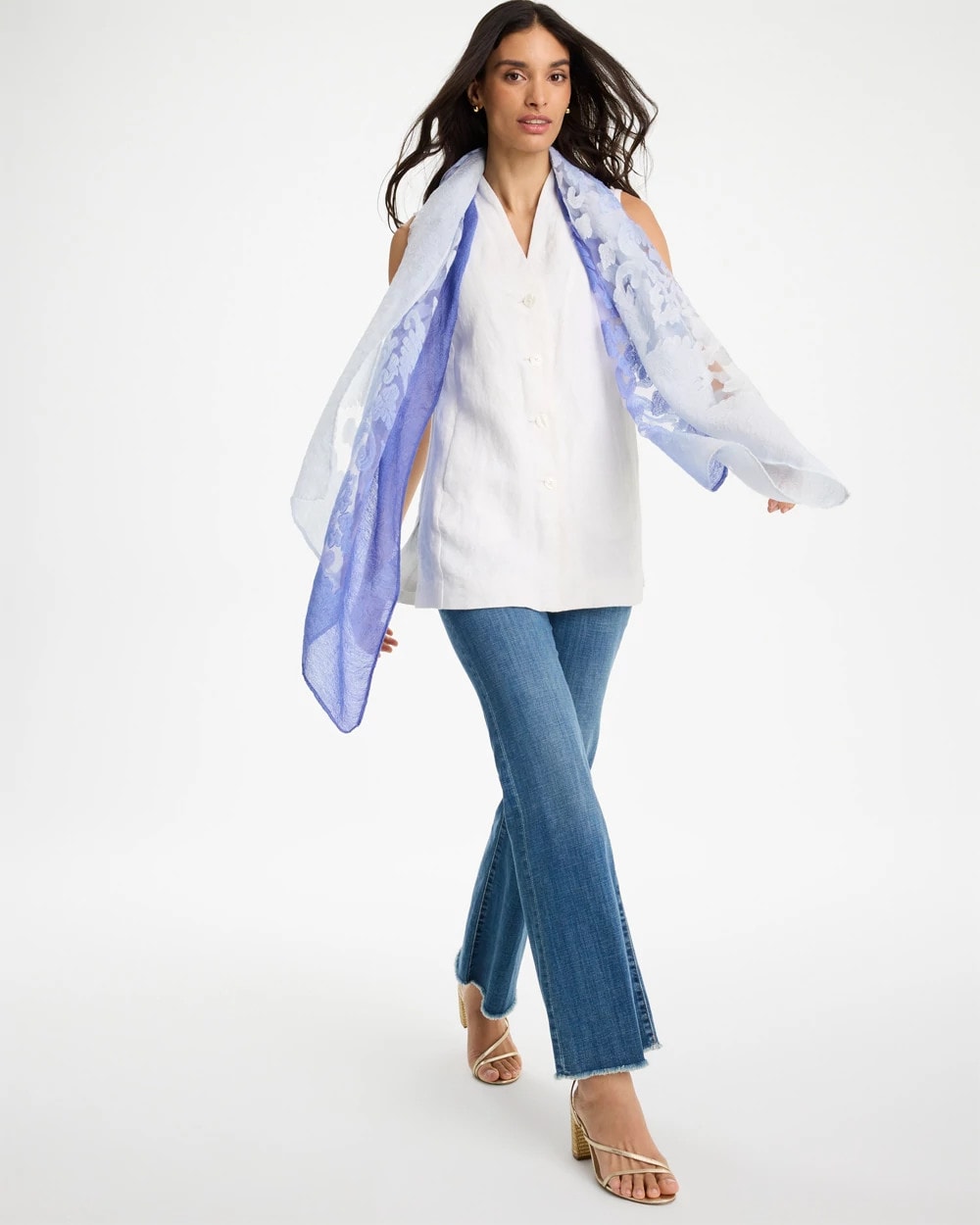 Chico's Sale - Ombre Burnout Oblong Scarf