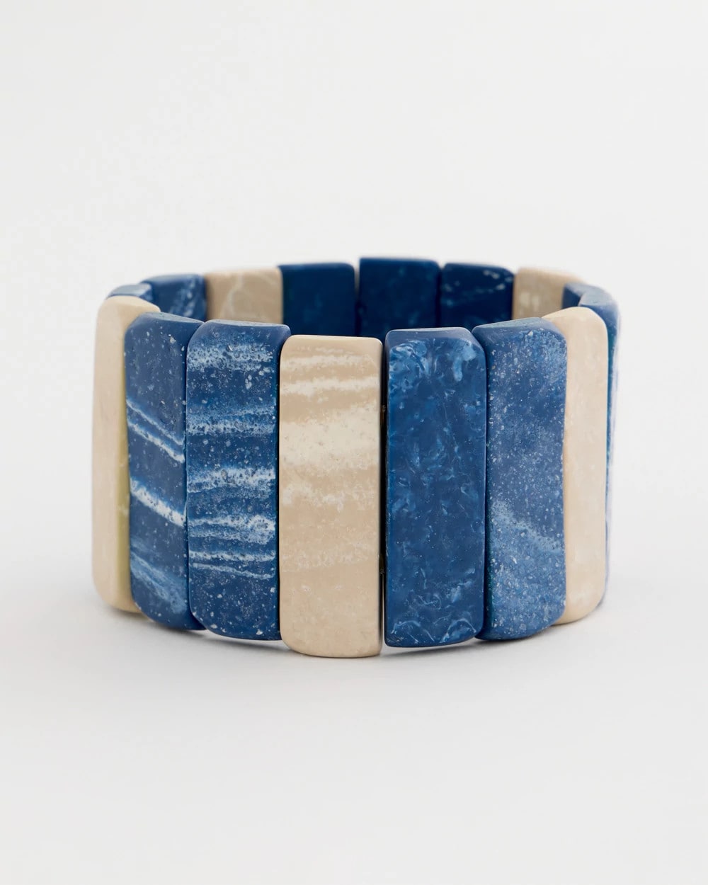 Chico's For Sale - Blue-Neutral Wood Stretch Bracelet