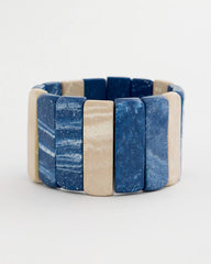 Chico's For Sale - Blue-Neutral Wood Stretch Bracelet