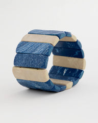 Chico's For Sale - Blue-Neutral Wood Stretch Bracelet