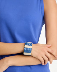 Chico's For Sale - Blue-Neutral Wood Stretch Bracelet
