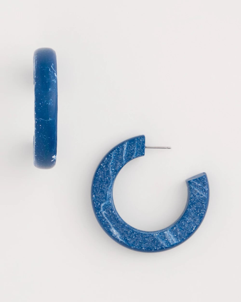 Chico's On Sale - Blue-Neutral Wood Hoop Earrings