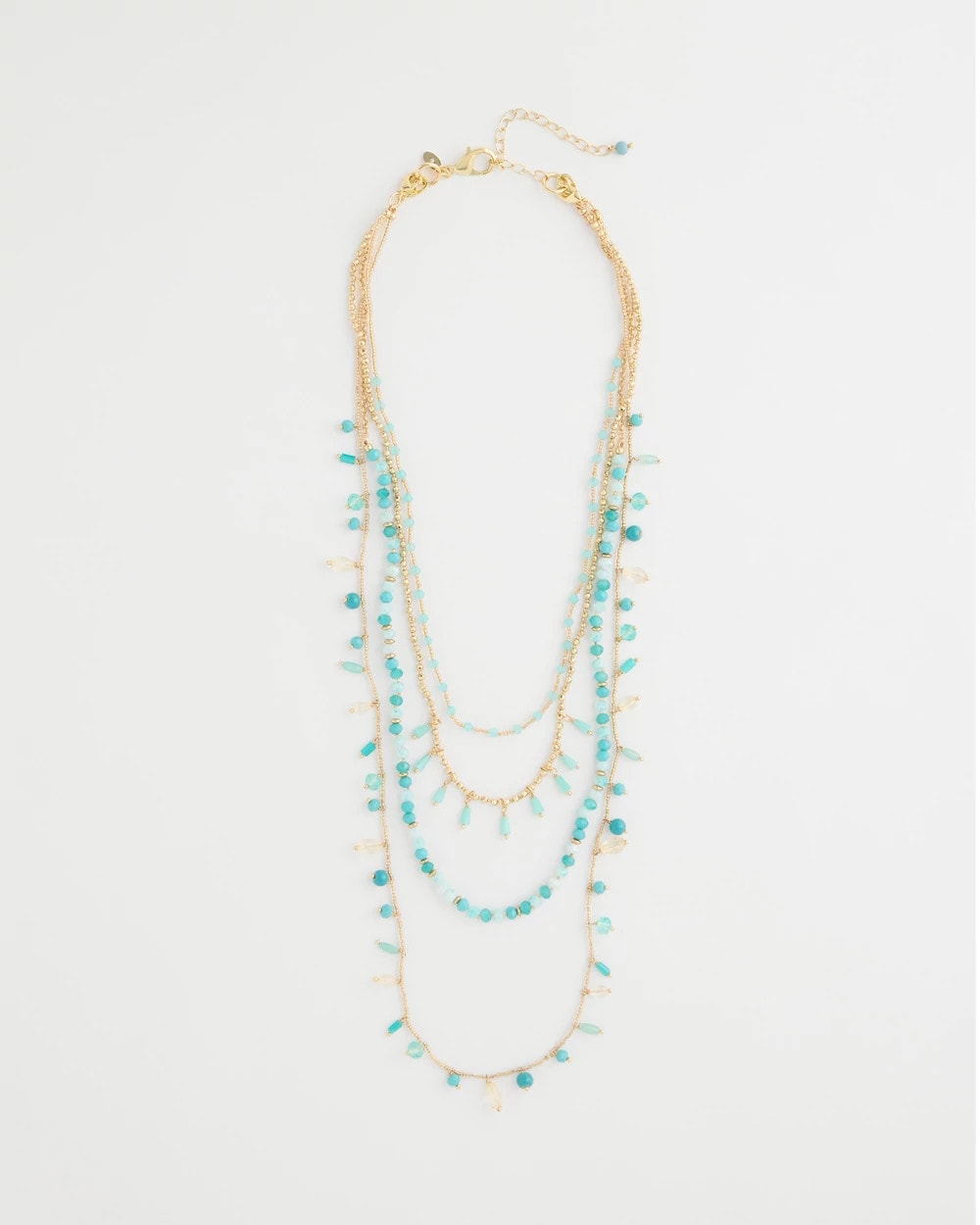 Chico's / Multi-Strand Aqua Layering Necklace