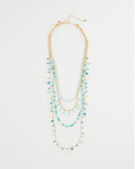 Chico's / Multi-Strand Aqua Layering Necklace