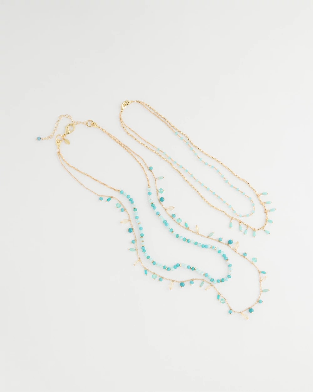 Chico's / Multi-Strand Aqua Layering Necklace