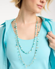 Chico's / Multi-Strand Aqua Layering Necklace