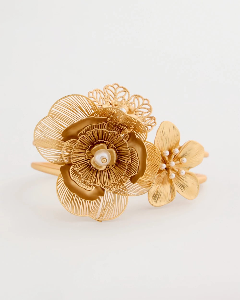 Chico's Outlet - Filigree Flower Hinge Cuff Bracelet