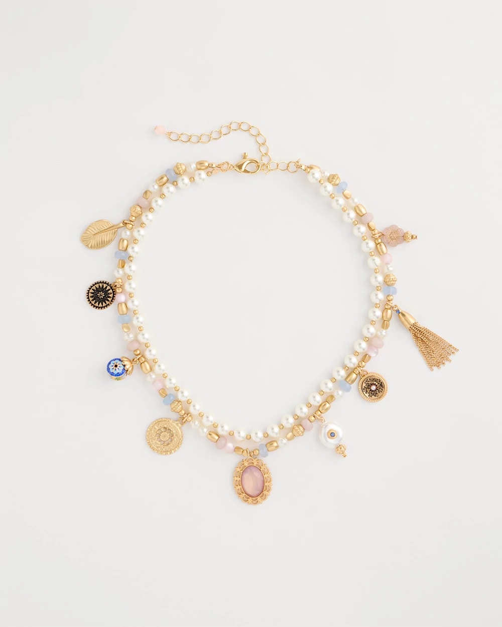 Chico's Sale - Genuine Jade Stone Charm Short Necklace