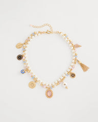 Chico's Sale - Genuine Jade Stone Charm Short Necklace