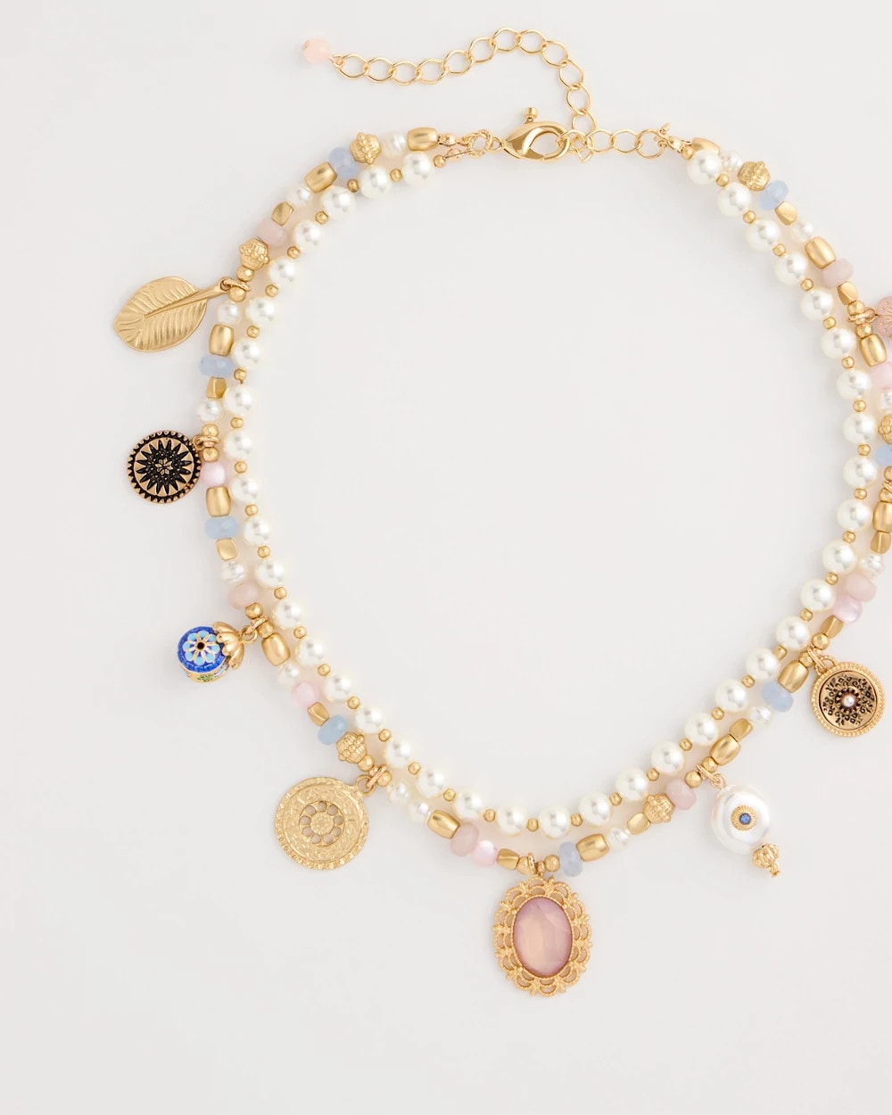 Chico's Sale - Genuine Jade Stone Charm Short Necklace