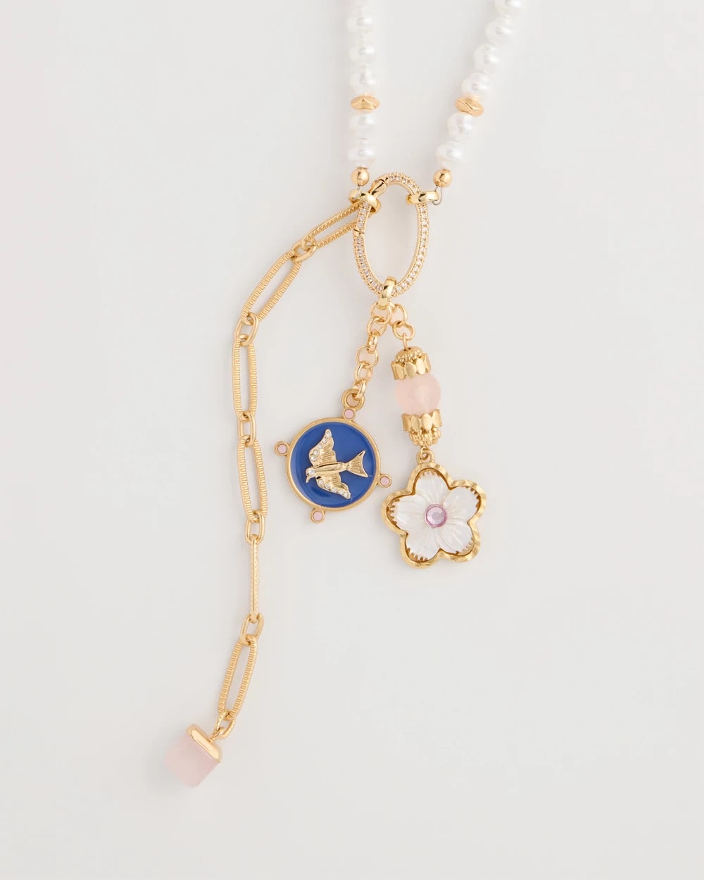 Chico's Outlet - Medallion Pendant Pearl Necklace