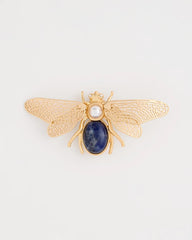 Chico's Discount - Sodalite Stone Pearl Bee Brooch