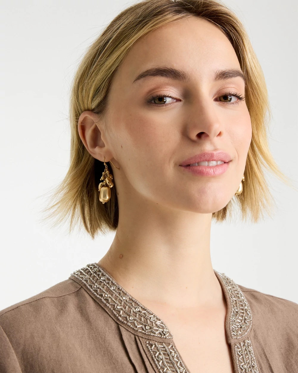 Chico's Outlet - Goldtone Cluster Earrings