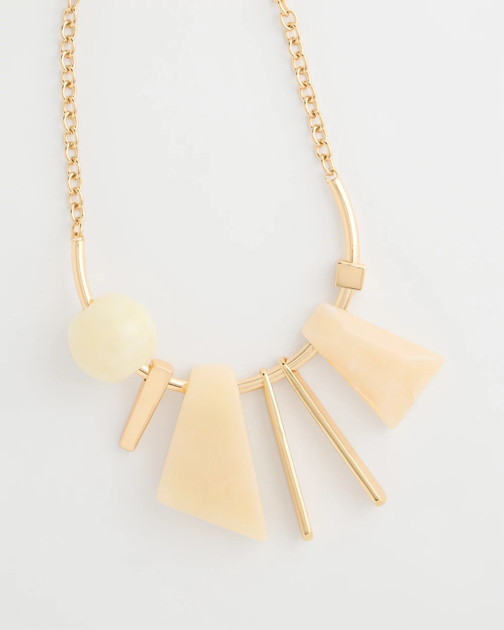Chico's US - Faux Horn Geo Bib Necklace