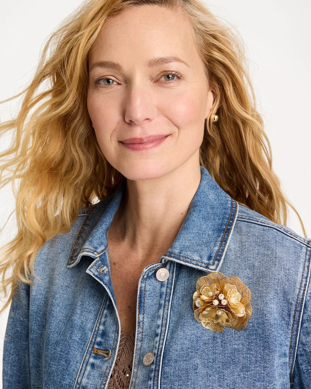 Chico's Discount - Filigree Flower Brooch