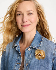 Chico's Discount - Filigree Flower Brooch