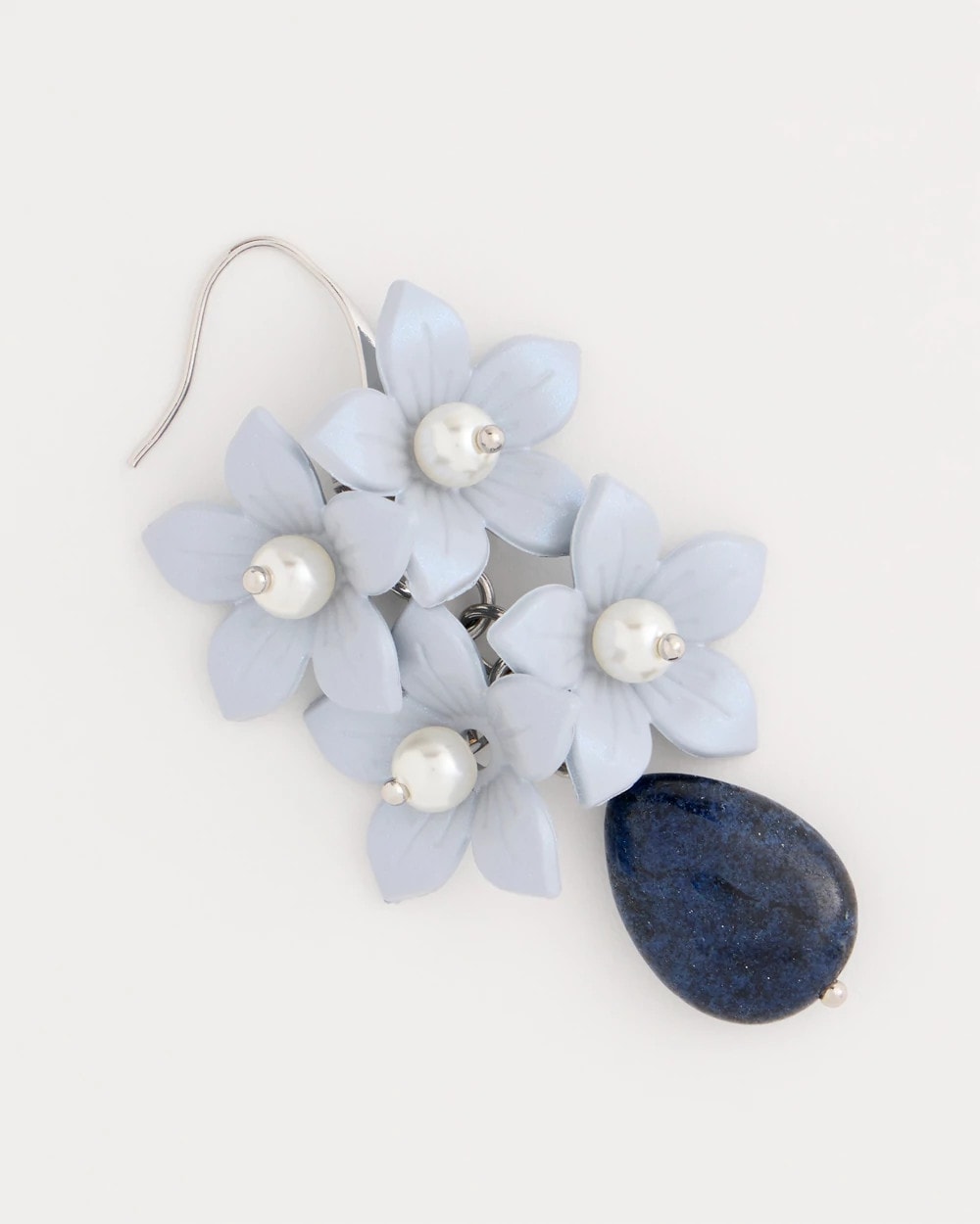 Chico's / Lapis Lazuli Stone Flower Earrings