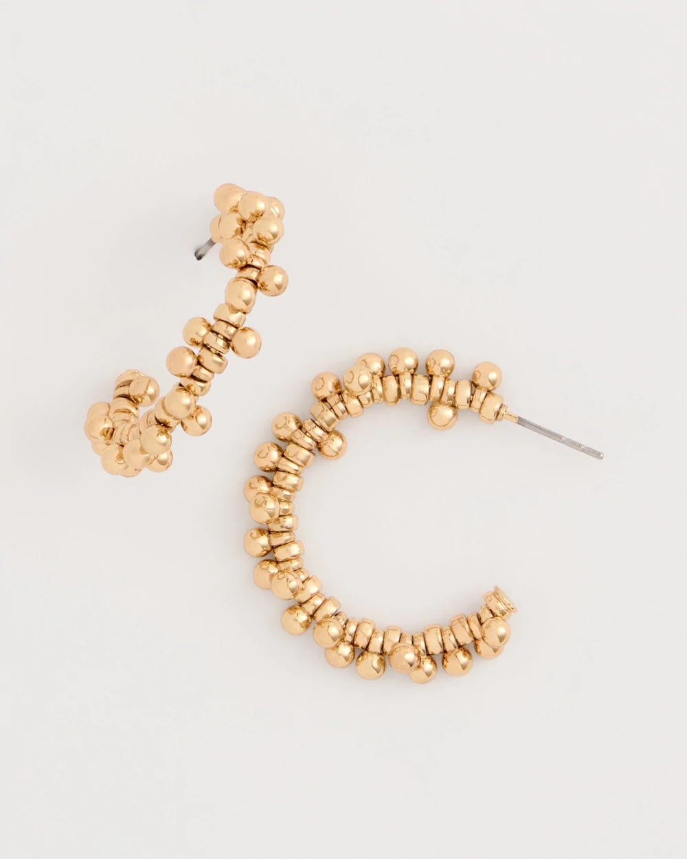 Chico's Discount - Golden Beaded Hoop Earrings
