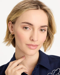 Chico's Discount - Golden Beaded Hoop Earrings
