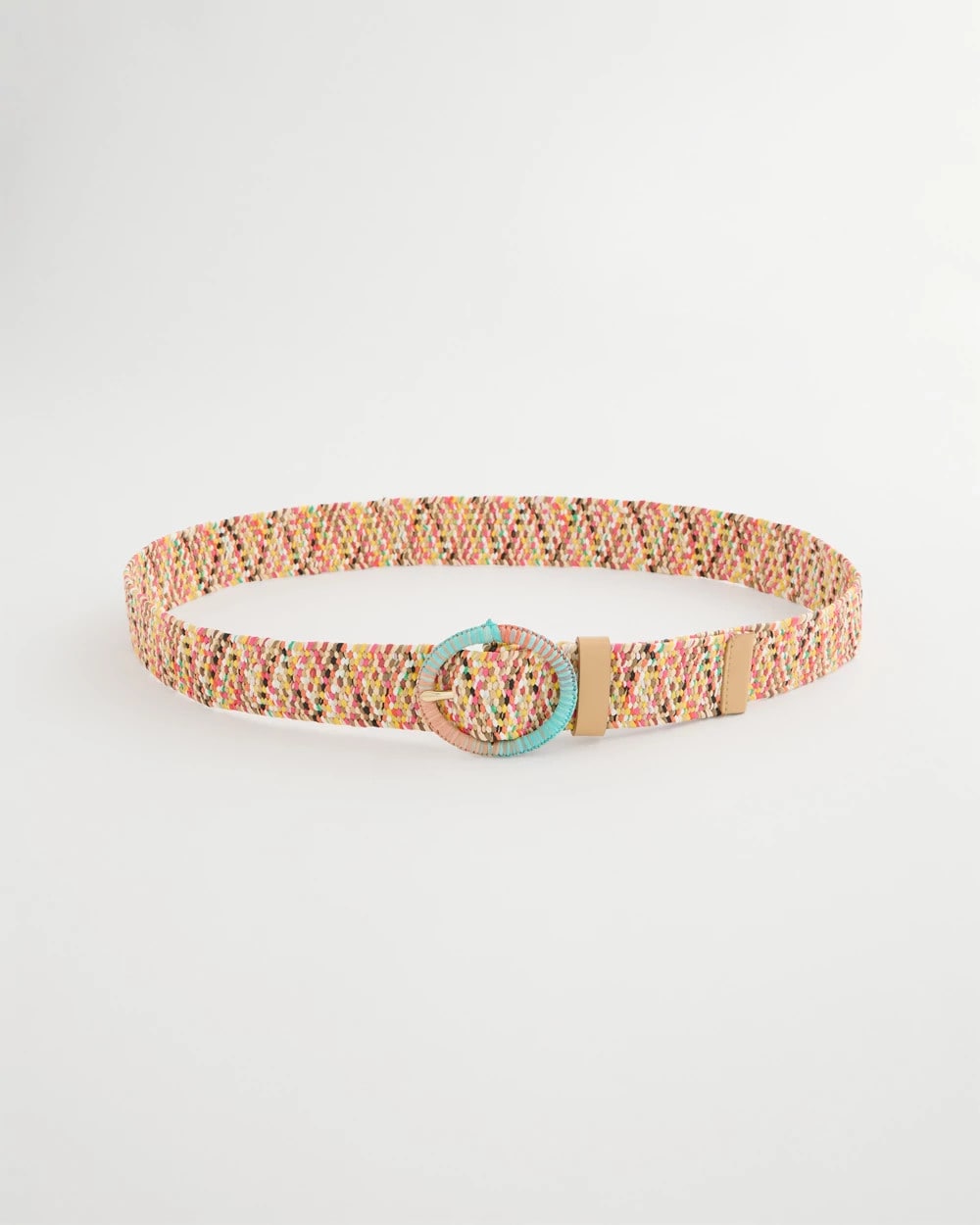 Chico's US - Raffia Wrapped Multi-Color Stretch Belt