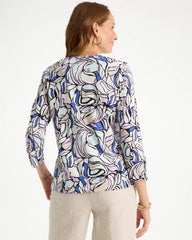 Chico's / Floral Cotton Slub Tee